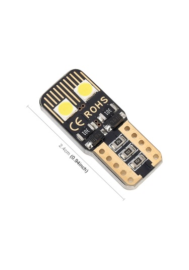 Sones 2 Adet T10 / W5w / 168 / 194 Dc12v / 1.6w / 6000k / 130lm 4led Smd-3030 Araba Park Işığı, Dekoderli Beyaz Işık