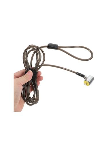 Dizüstü Bilgisayar Kilidi Genişletilmiş Çelik Kablo Siyah Dizüstü Bilgisayar