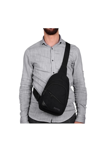 Strong Kanvas Çapraz Askılı Göğüs Ve Sırt Çantası, Body Bag Çanta (413681557)