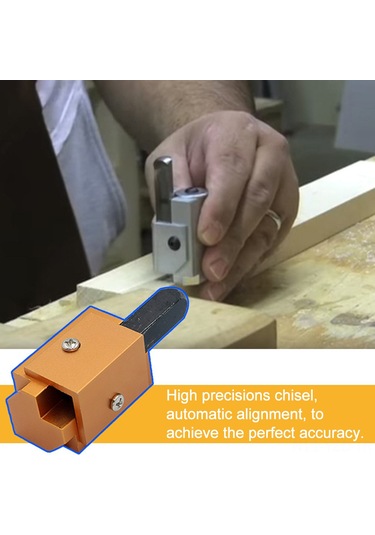 Yuntech01 Ayna Kesici Ahşap Aracı - Yüksek Hassasiyetli Köşe Halka Ve Kilit Yuva Oluşturucu, Otomatik Hizalama, Çelik Alaşımlı, Gümüş Gümüş