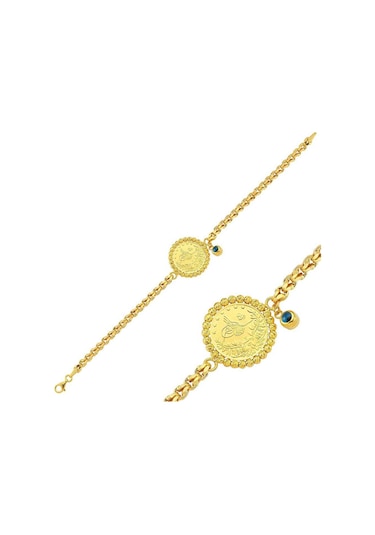 22 Ayar Güverse Zincirli Reşat Çeyrek Bileklik