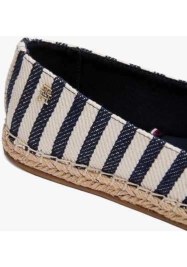 Tommy Hilfiger Kadın Mavi Çizgili Babet Çok Renkli