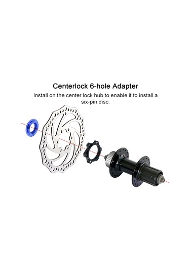 Springsun Alüminyum Alaşım Bisiklet Merkez Kilidi 6 Delikli Adaptör Disk Fren Rotoru Dönüşüm Aksesuarı