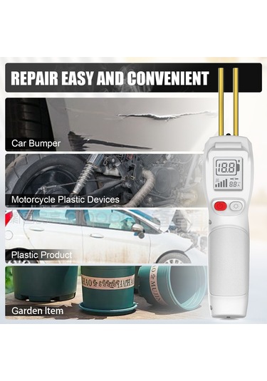 Neevoyu Kolluklu Kablosuz Şarjlı Plastik Kaynak Makinesi, Saf Bakır Boru, 5000mah Pil, Hızlı 3-5sn Isınma, Çok Amaçlı Tamir Bumper, Panel Vb. - Beyaz