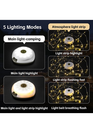 West Bıkıng Yp0701425 Kamp Led Çadır Işık Açık Kamp Alanı Atmosfer Gölgelik Işık - Sıcak Işık
