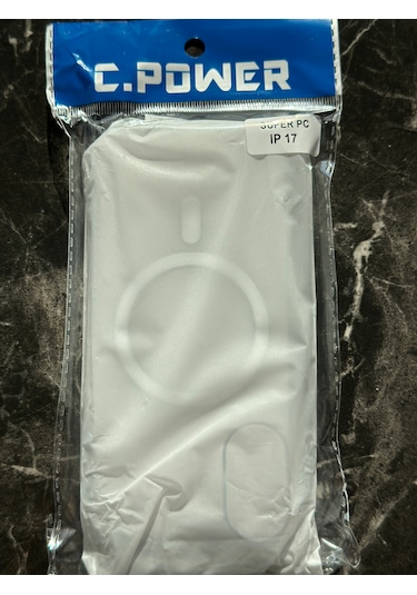 C.power Magsafe Şeffaf Sert Kılıf İphone 17 , 17 Air , 17 Pro, 17 Pro Max Uyumlu, Darbeye Dayanıklı Pc Malzeme Şeffaf
