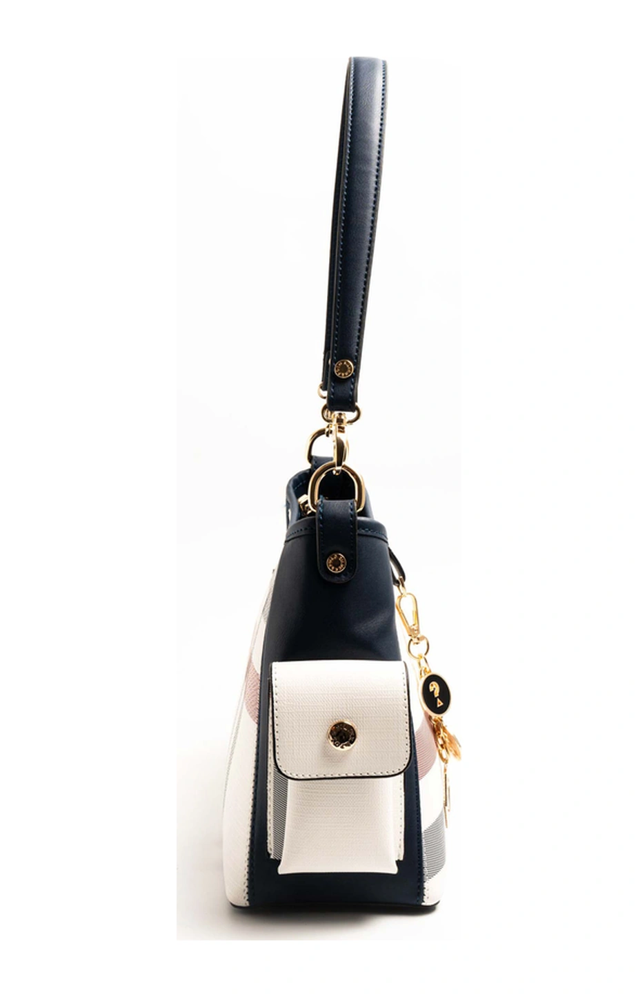 Silver Polo Kadın Omuz Çanta 1183 Beyaz - Lacivert
