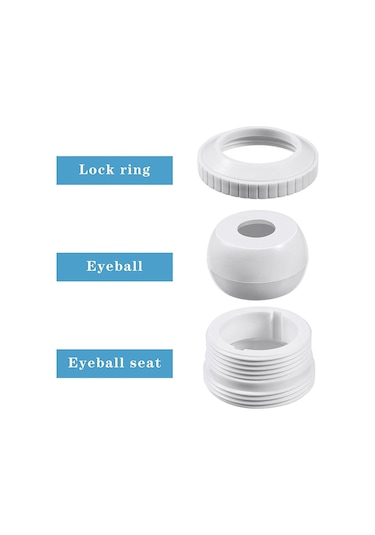 Anjiexun Hayward Sp1419d İçin Yüzme Havuzu Açıklığı Akış Girişi İçin 3 Adet Nozul Beyaz