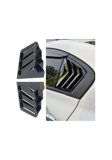 Honda Civic Fb7 Kelebek Cam Kaplama Vizörü Piano Black 2012-2015