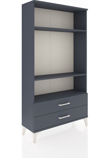 Arges Dolap 3 Raflı 2 Çekmeceli 88x30x163 Antrasit-antrasit Antrasit