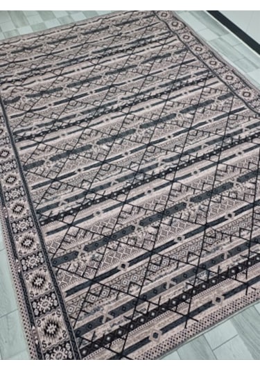 Savan Dokuma Halı Örtüsü 4m² 170 240 Kale Siyah&pudra Diğer