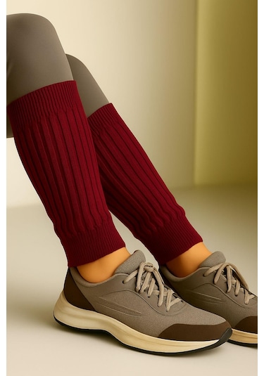 3 Çift Basic Kalın Pamuk Karışımlı Tozluk Bordo