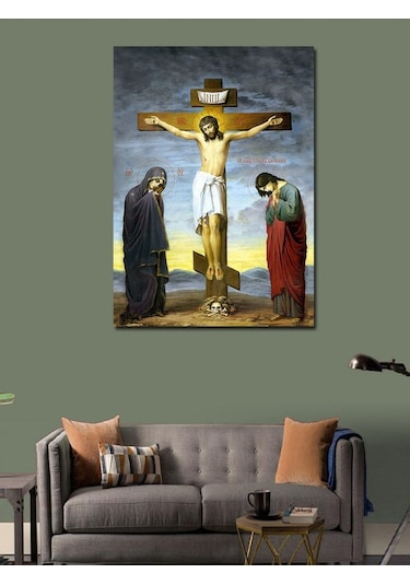 Kanvas Tablo Hz İsa Ve Çarmak 50cmx70cm
