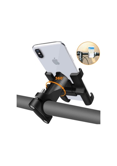 Alüminyum Gövdeli Metal Gidon Bağlantılı Motosiklet Telefon Tutucu 7 İnç Xl