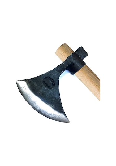 Keserli Saplı Büyük Ay Balta 90 Cm - Dövme Çelikten