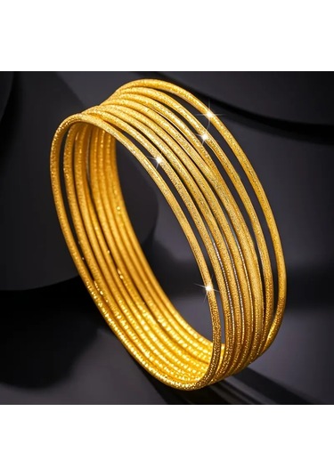 Eriz 24k Altın Kaplama Kadın Bilezik Çok Renkli