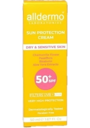 Alldermo SPF50+ Kuru Hassas Cilt Krem 50 ML