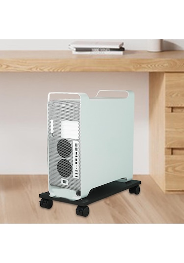 Homyl Masaüstü Cpu Ahşap Tekerlekli Stand Mobil Bilgisayar