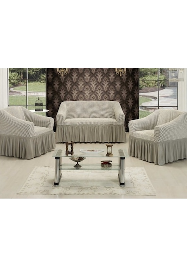 Altınkoza Petek Dokuma Koltuk Örtüsü Std Takım(3+2+1+1)-Mint