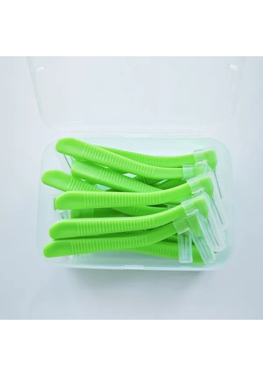 Willowhaven 16 Adet L Şekilli Diş Arası Fırçası 1.0mm Koyu Yeşil Diş Temizleme