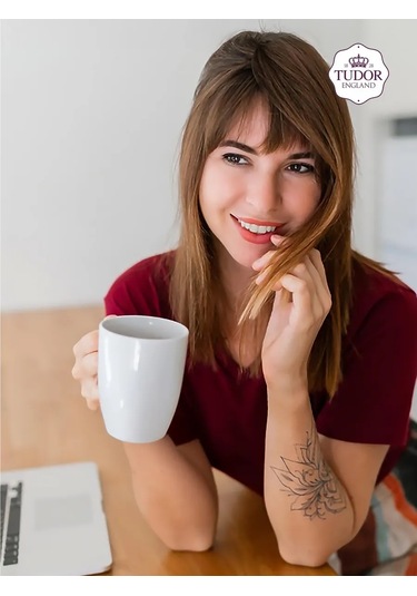 Tudor England Çay Bardakları, 310 Ml, Porselen, 2'li Set 418601058 Beyaz