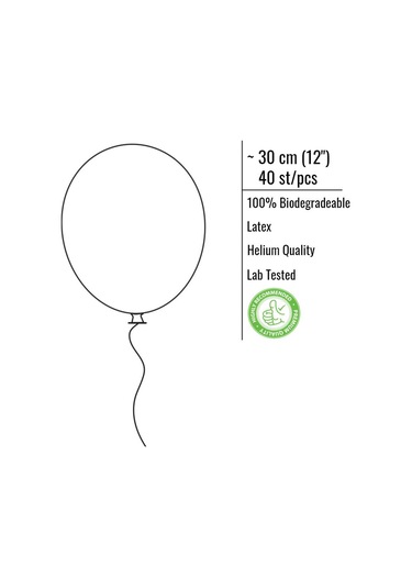 40'lı Paket Biyolojik Olarak Parçalanabilir Lateks Balonlar - Bebek Duşu, Doğum Günü Ve Parti İçin Çok Renkli Renk Karışımı Diğer