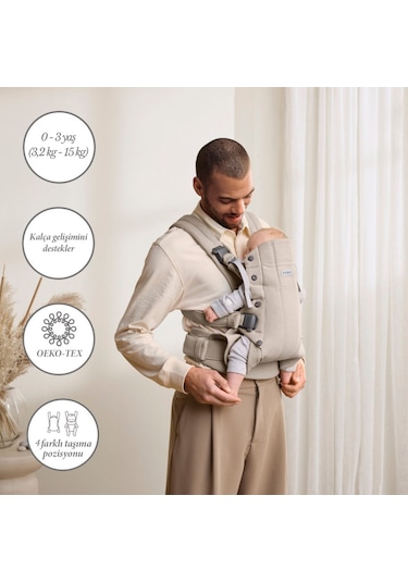 BabyBjörn 2’li Set Bliss Ana Kucağı & Kanguru Harmony Woven Melange Light Beige