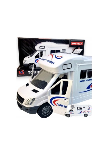 Sürtmeli Sesli Işıklı Oyuncak Karavan Kapıları Açılabilen 29 Cm