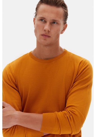 Ds Damat Regular Fit Sarı Düz Kazak 1hc060196016m 501