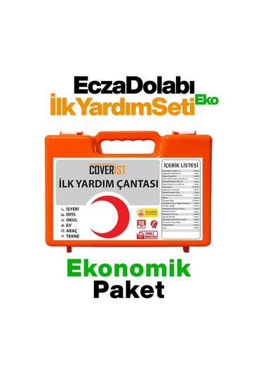 İş Yeri İlk Yardım Çantası Ecza Dolabı Acil Müdahale Seti - Eko Paket