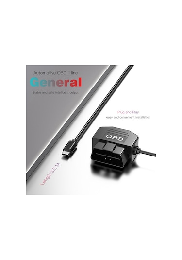 Maiyame Dash Cam Obd Sabit Kablolama Kiti, Dashcam İçin Güç Kablosuyla Usb Type C Kamera Kiti 12-2