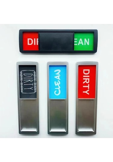 Pazly Bulaşık Makinesi Temiz/kirli Göstergesi - Kırmızı/yeşil Mıknatıs Gümüş, Bulaşık Yükleme Ve Boşaltma Zamanı İçin Gümüş