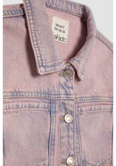 Defacto Kız Çocuk Crop Jean Ceket C0441A824SPNM28