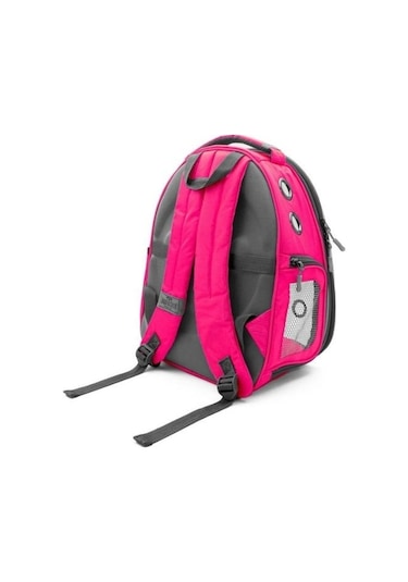 Cattie Şeffaf Kedi Küçük Irk Köpek Taşıma Sırt Çantası Pembe 25 x 30 x 40 CM