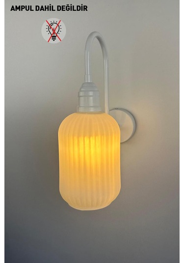 Tazro Beyaz Metal Aplik Mutfak İç Mekan Salon Cafe Ofis Pastane Modern Dekoratif Aplikleri Beyaz