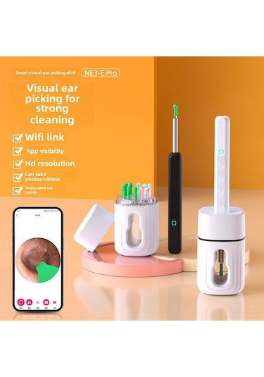 Hangfox Çocuklar İçin Kablosuz Ne3-e Görüntülü Kulak Temizleme Aleti, Hd Endoskop, 8 Parça Aksesuar Ve Üstü İle Uzun Pil Ömrü