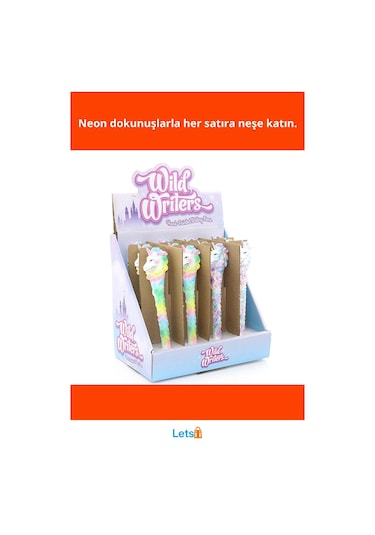 Renkli Unicorn Polyester Tükenmez Kalem Çok Renkli