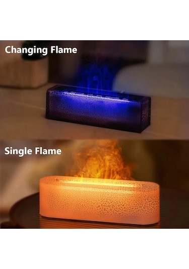 Sones Lava Flame Aromaterapi Makinesi Renkli Işıklı Hava Atomizeli Nemlendirici, Model: Dq709 Pro Siyah