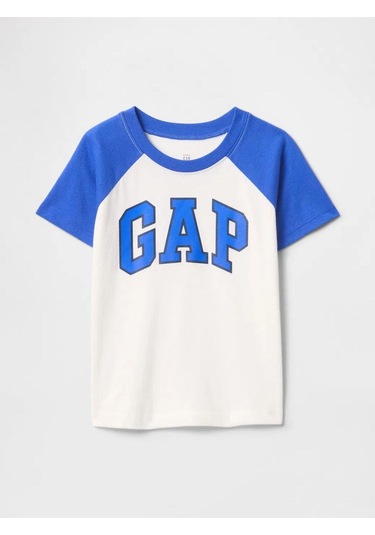Erkek Bebek Gap Logo T-shirt Kırık Beyaz-5982 Krem