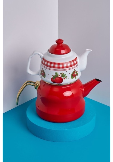 Mlrcyd-0002 Miss Betty 2.6 Lt Emaye Porselen Demlikli Çaydanlık 001