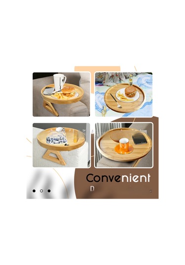 Singree Bambu Mutfak Sandalyesi Tutucu Tabak - Çerezler, Telefon, Uzaktan Kumanda Saklama, Kolay Kurulum, Uzun Ömürlü Malzeme