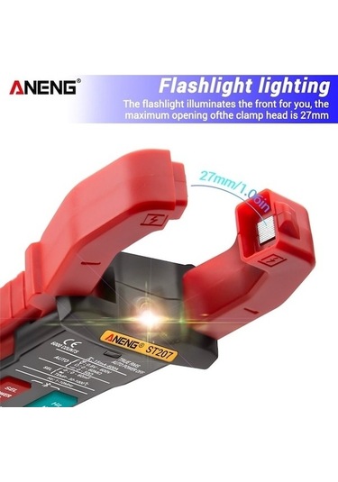 Moly Aneng St207 Dijital Profesyonel Bluetooth Pen Metre, 6000 Sayım Dc/ac True Rms Multimeter Korumalı