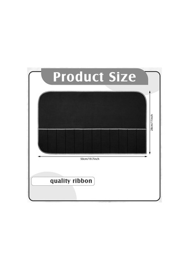 6'lı Set Gümüş Koruma Torbası, Anti-pas Keçe Çanta Black