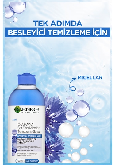 Garnier Besleyici Çift Fazlı Micellar Makyaj Temizleme Suyu 400 ML