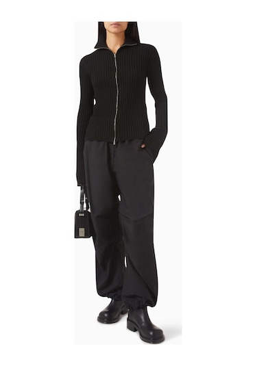 Acne Studios Relaxed Drawstring Pantolon - %63 Pamuk %37 Keten Karışımı Rahat Ve Şık Siyah