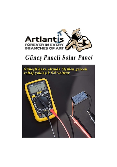 Güneş Paneli Solar Panel 6x6 Cm 5.5 Volt 100 Ma 1 Adet Güneş Enerjisi Okul Sınıf Deney Çalışmaları 60x60 Mm