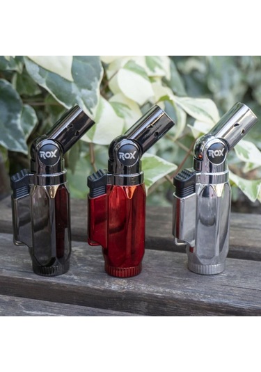 Rox Dört Alev Çıkışlı Mini Torch Pürmüz Siyah