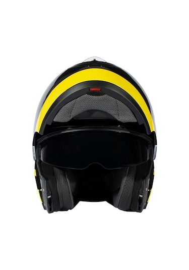 Zeus Zs-3050 Be6 Black Yellow Çene Açılır Motosiklet Kaskı