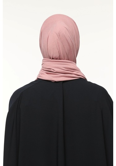 Tesettür Penye Şal Düz Toz Pembe