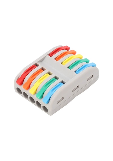 Hızlı Kablo Ekleme Birleştirme Aparatı 5 Beşli Klemens - 5 Adet